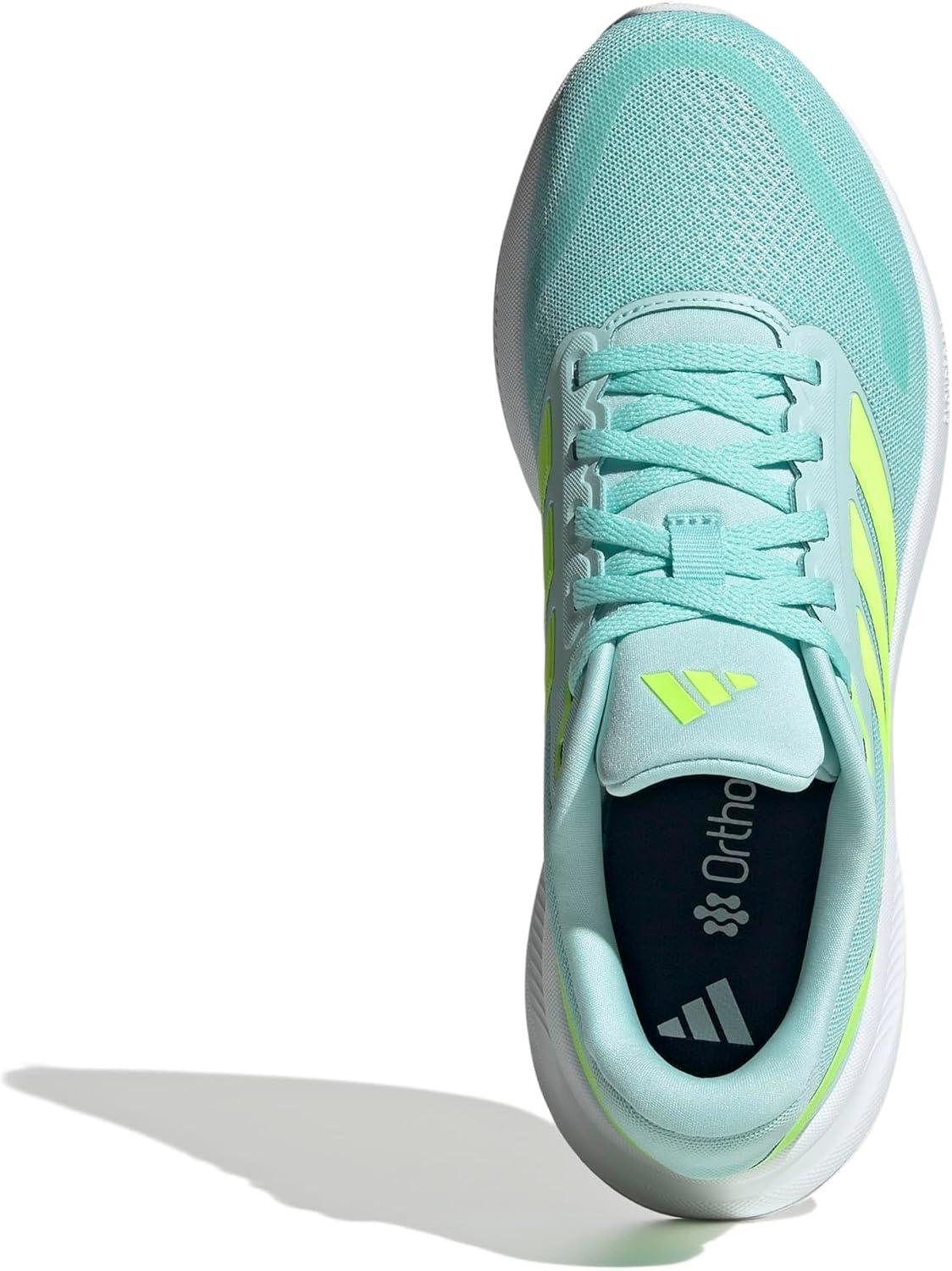 image:imageadidas Womens Run Falcon 5 Running ShoesSemi Flash AquaLucid LemonBlack