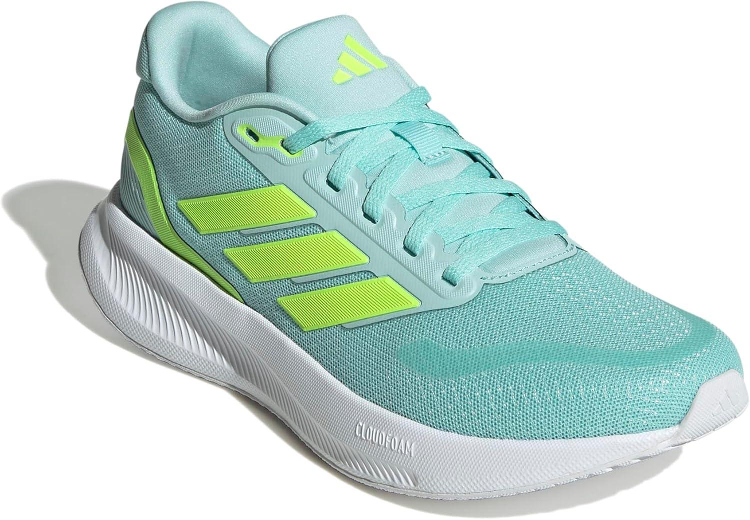 image:imageadidas Womens Run Falcon 5 Running ShoesSemi Flash AquaLucid LemonBlack