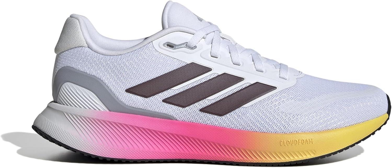 image:imageadidas Womens Run Falcon 5 Running ShoesWhiteAurora MetBlack