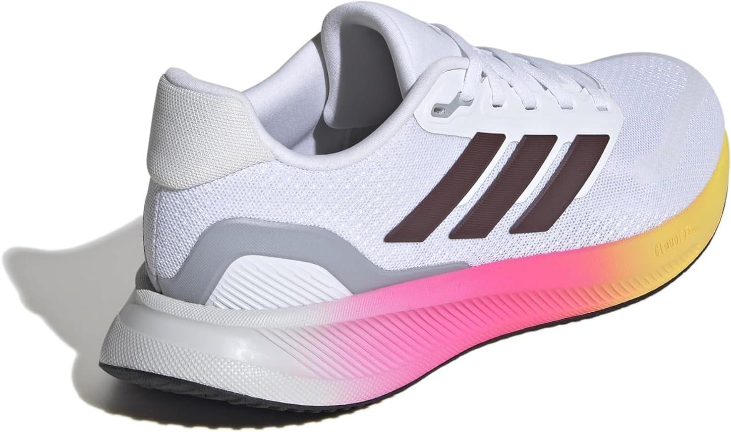 image:imageadidas Womens Run Falcon 5 Running ShoesWhiteAurora MetBlack