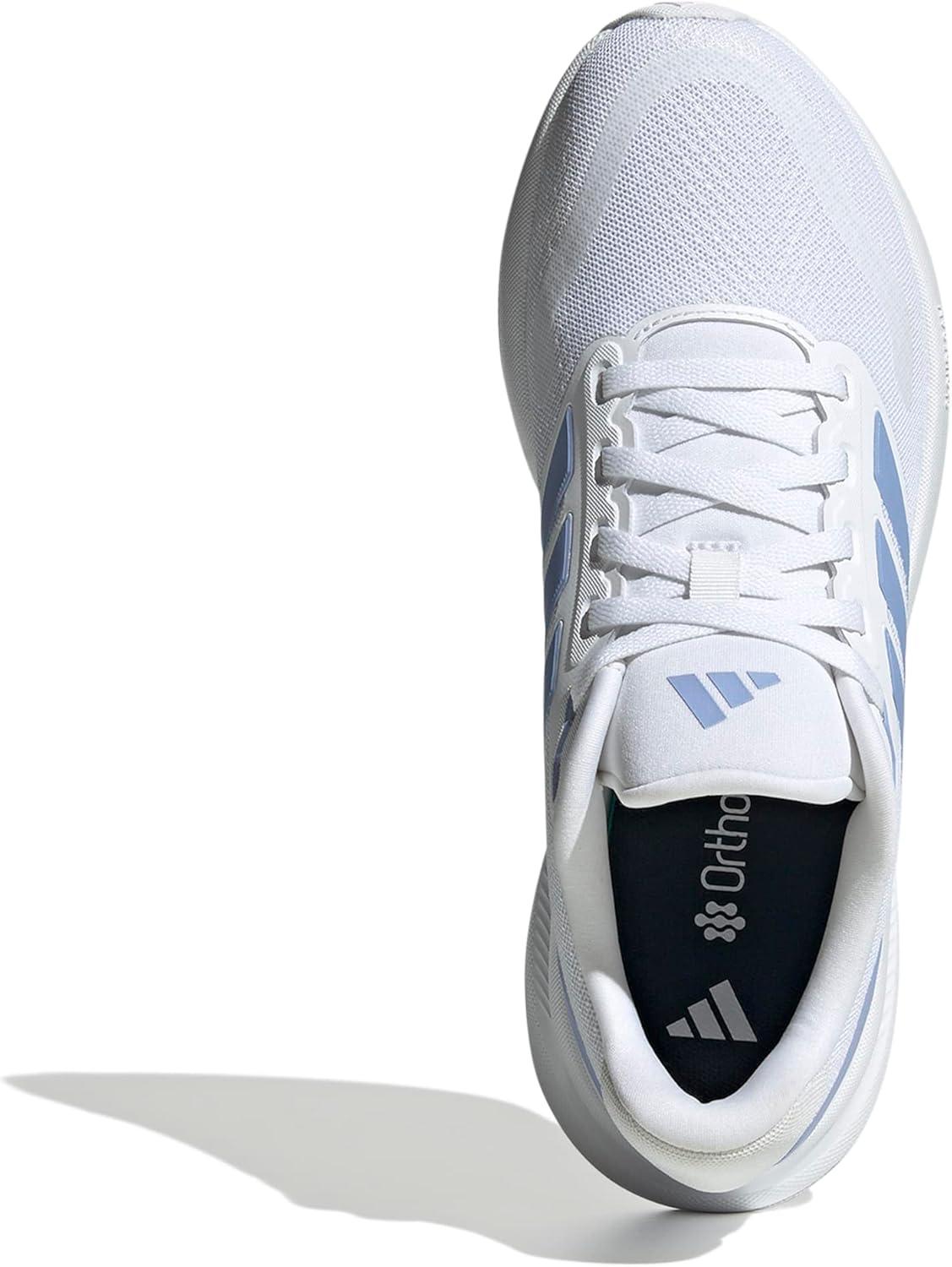 image:imageadidas Womens Run Falcon 5 Running ShoesWhiteBlue SparkBlack