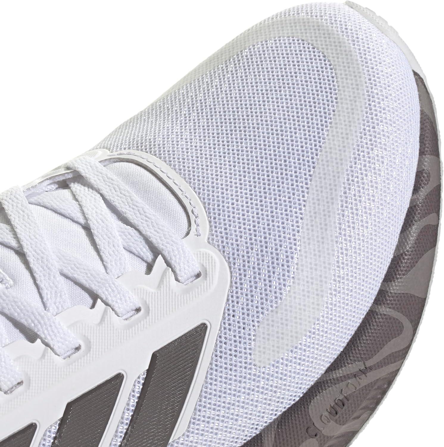 image:imageadidas Womens Run Falcon 5 Running ShoesWhiteGrey StrataBlack