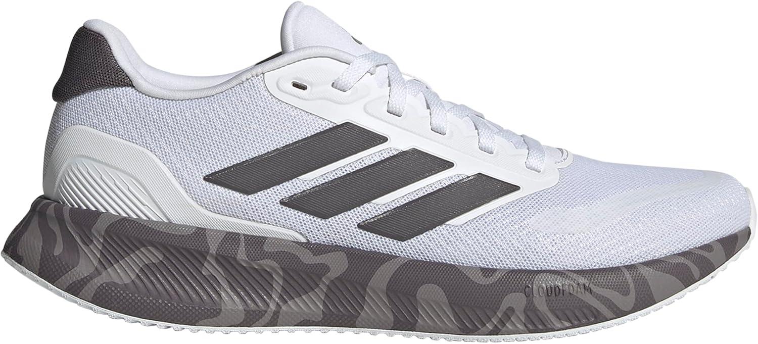 image:imageadidas Womens Run Falcon 5 Running ShoesWhiteGrey StrataBlack