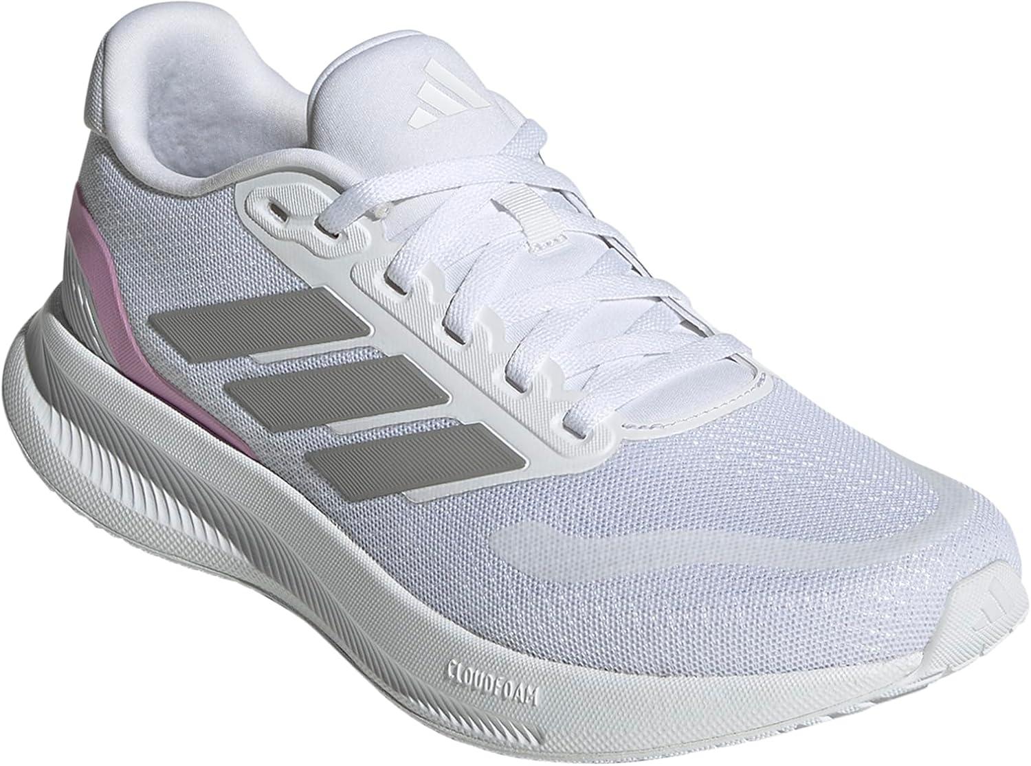 image:imageadidas Womens Run Falcon 5 Running ShoesWhiteSolid GreyBlack