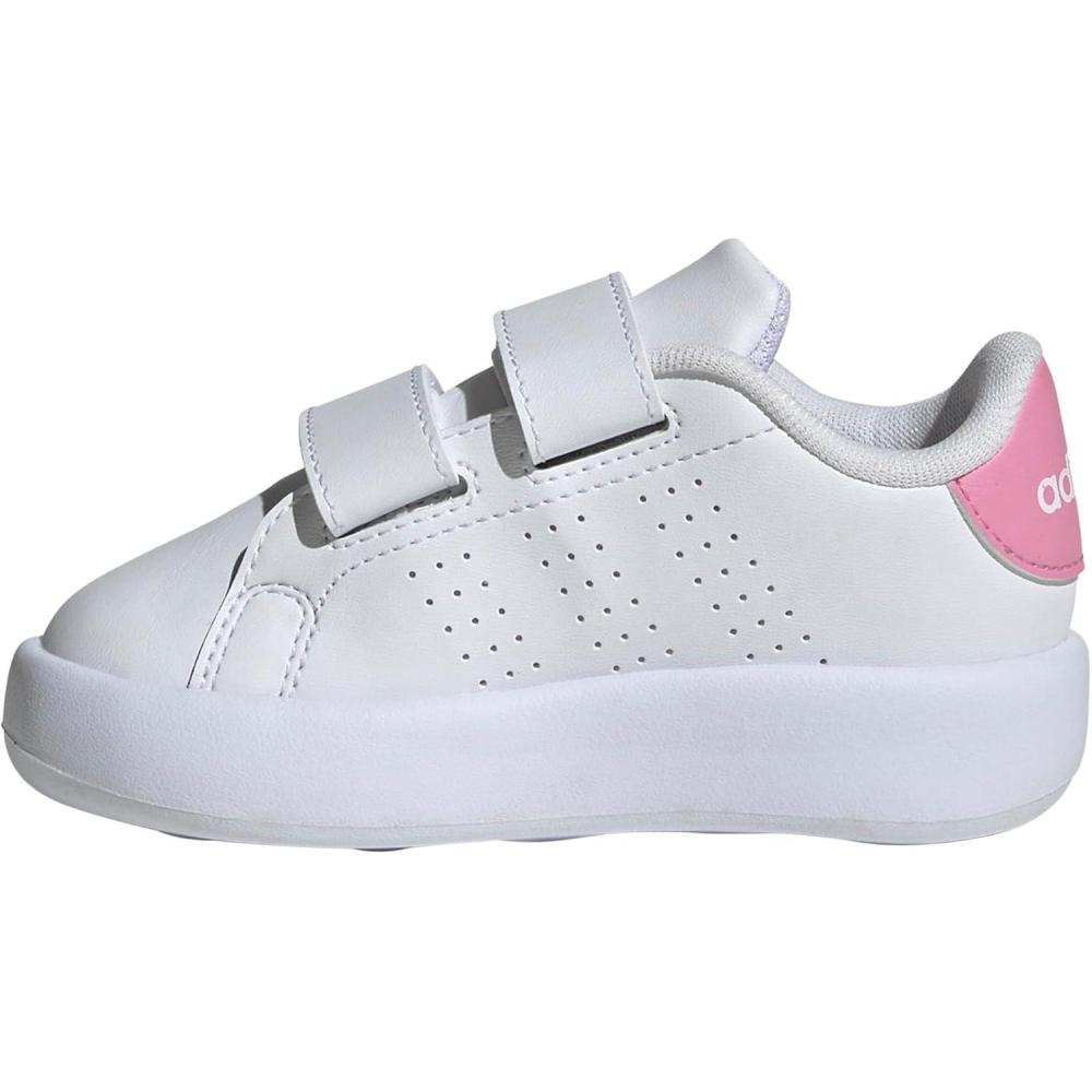 image:imageAdidas UnisexChild Advantage Base 20WhiteBliss PinkSemi Lucid Red
