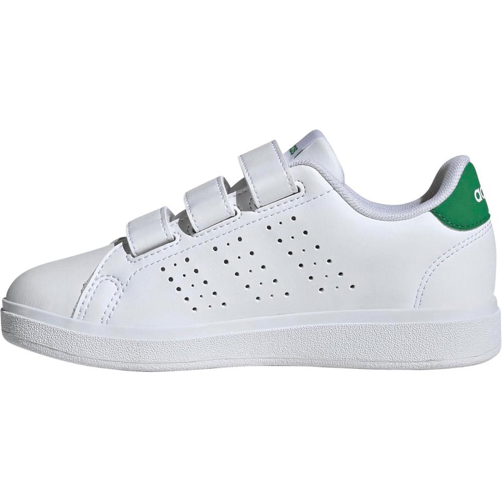 image:imageAdidas UnisexChild Advantage Base 20WhiteWhiteGreen