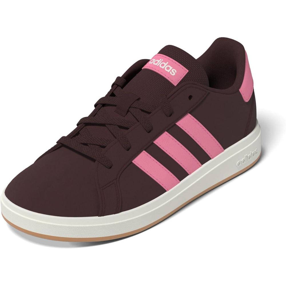 image:imageAdidas UnisexChild Grand Court 20 Elastic Lace ampamp StrapAurora RubyBliss PinkOff White