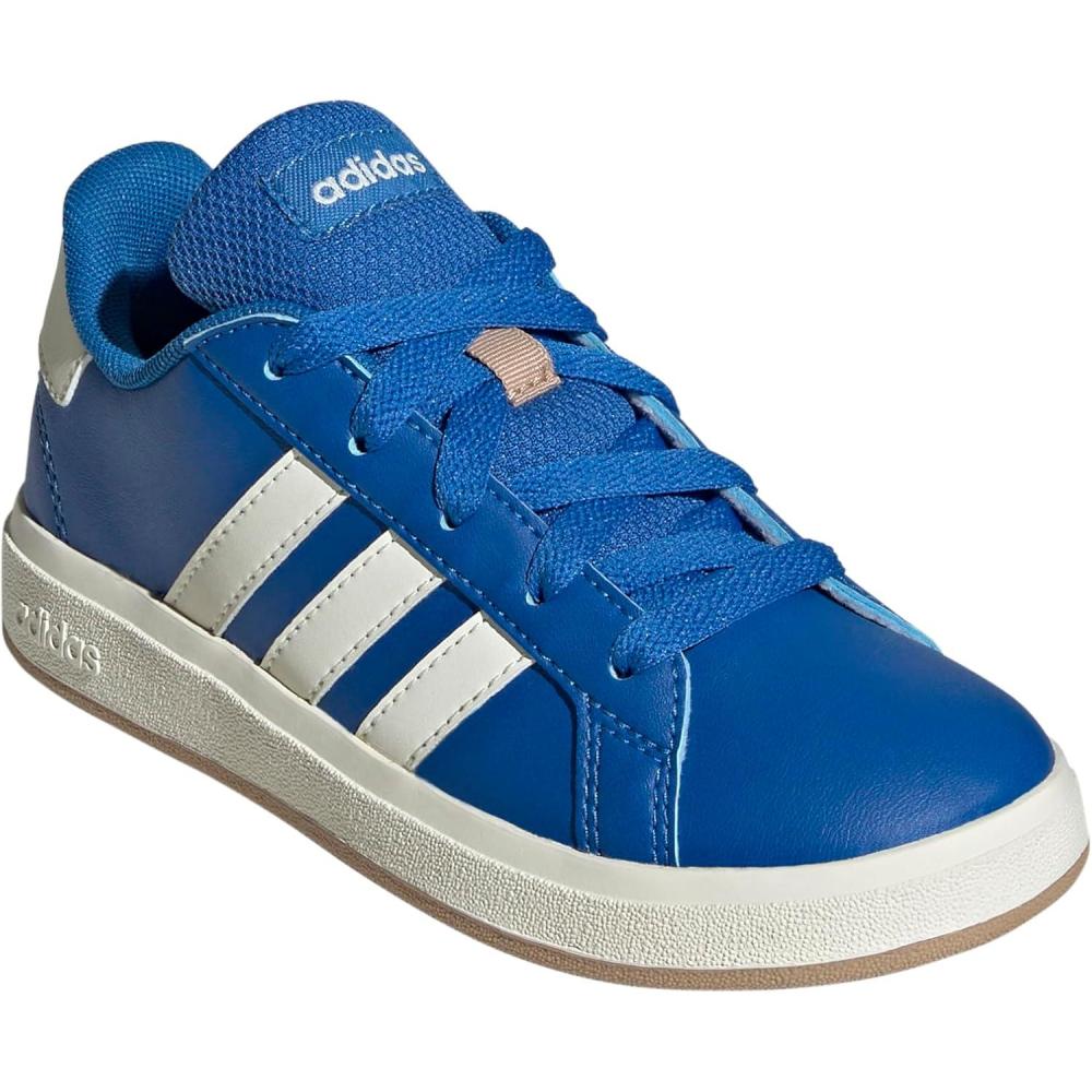 image:imageAdidas UnisexChild Grand Court 20 Elastic Lace ampamp StrapBright RoyalIvoryWarm Sandstone