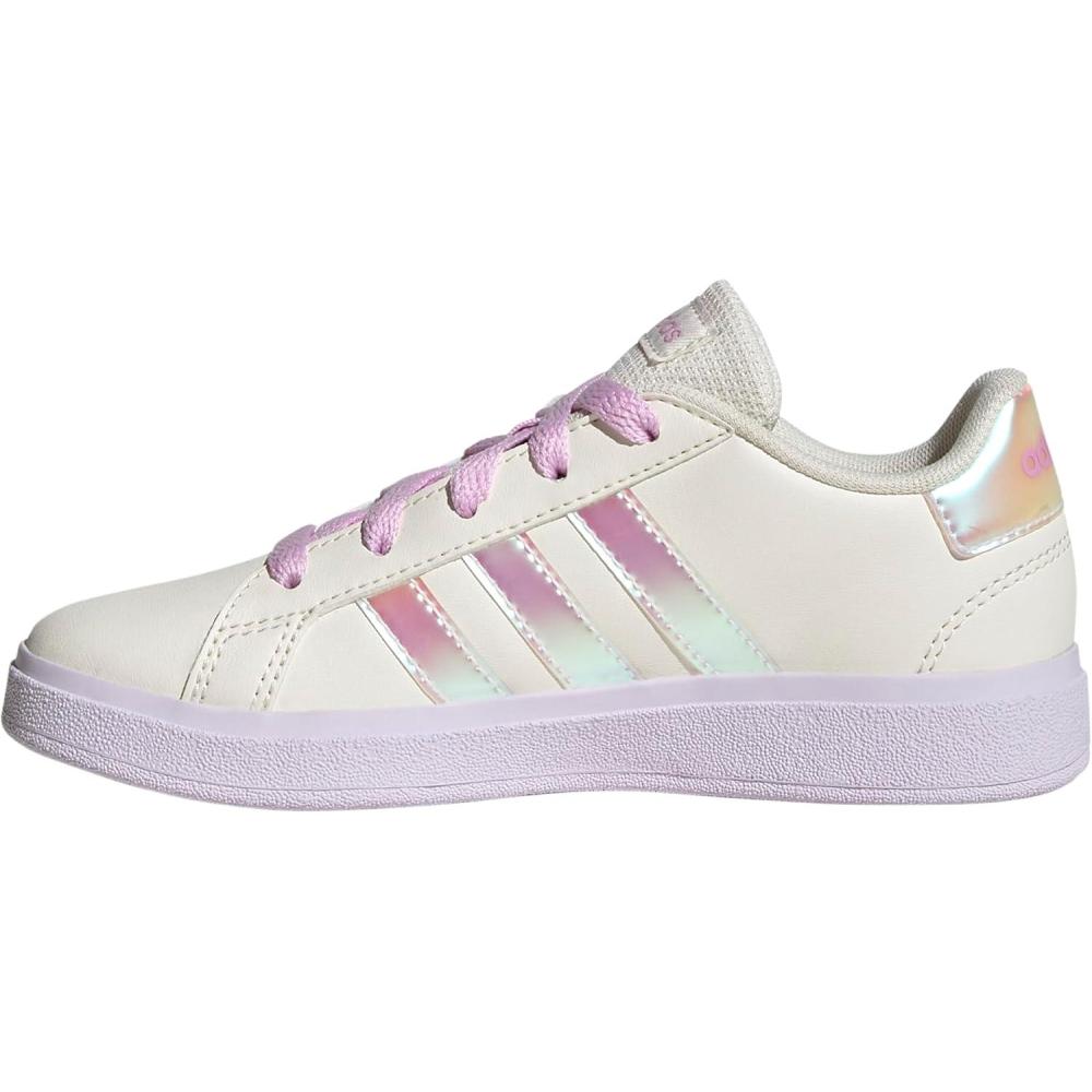 image:imageAdidas UnisexChild Grand Court 20 Elastic Lace ampamp StrapChalk WhiteChalk WhiteBliss Lilac