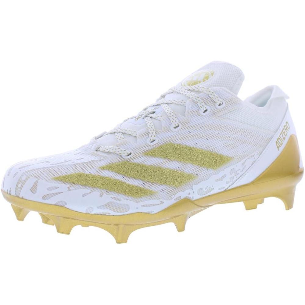 image:imageadidas Mens Adizero Electric Football SneakersCloud WhiteGold MetallicCloud White