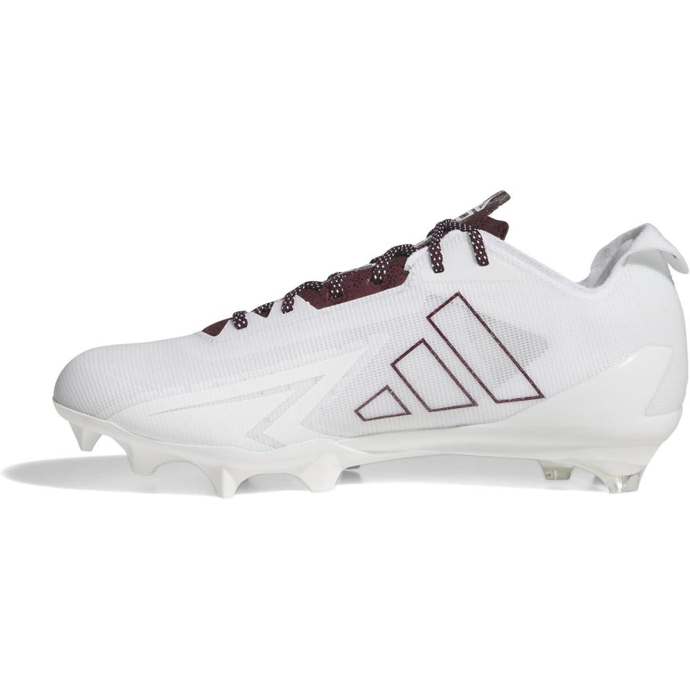 image:imageadidas Mens Adizero Electric Football SneakersWhiteTeam MaroonWhite