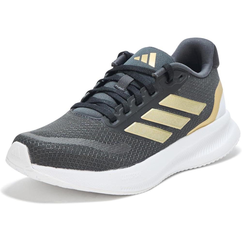 image:imageadidas Womens Run Falcon 5 Running ShoesBlackGold MetallicWhite