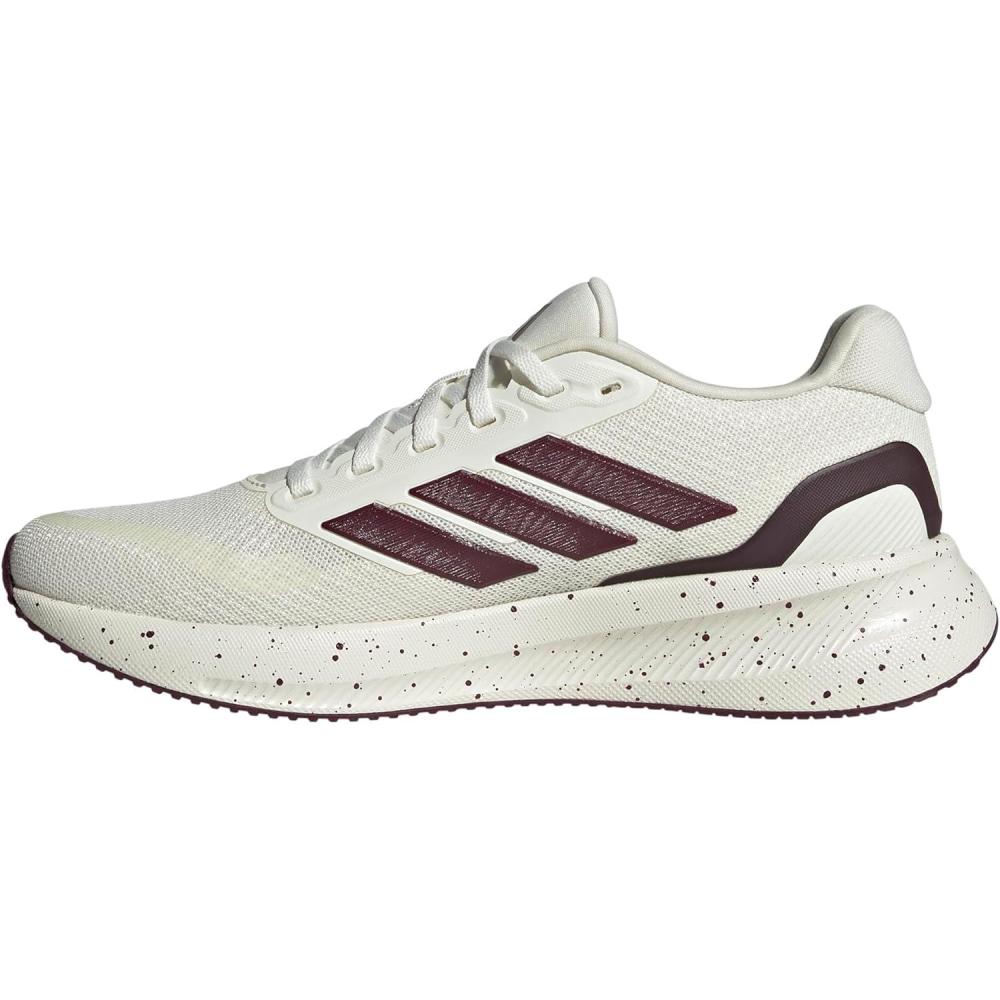image:imageadidas Womens Run Falcon 5 Running ShoesOff WhiteMaroonBlack