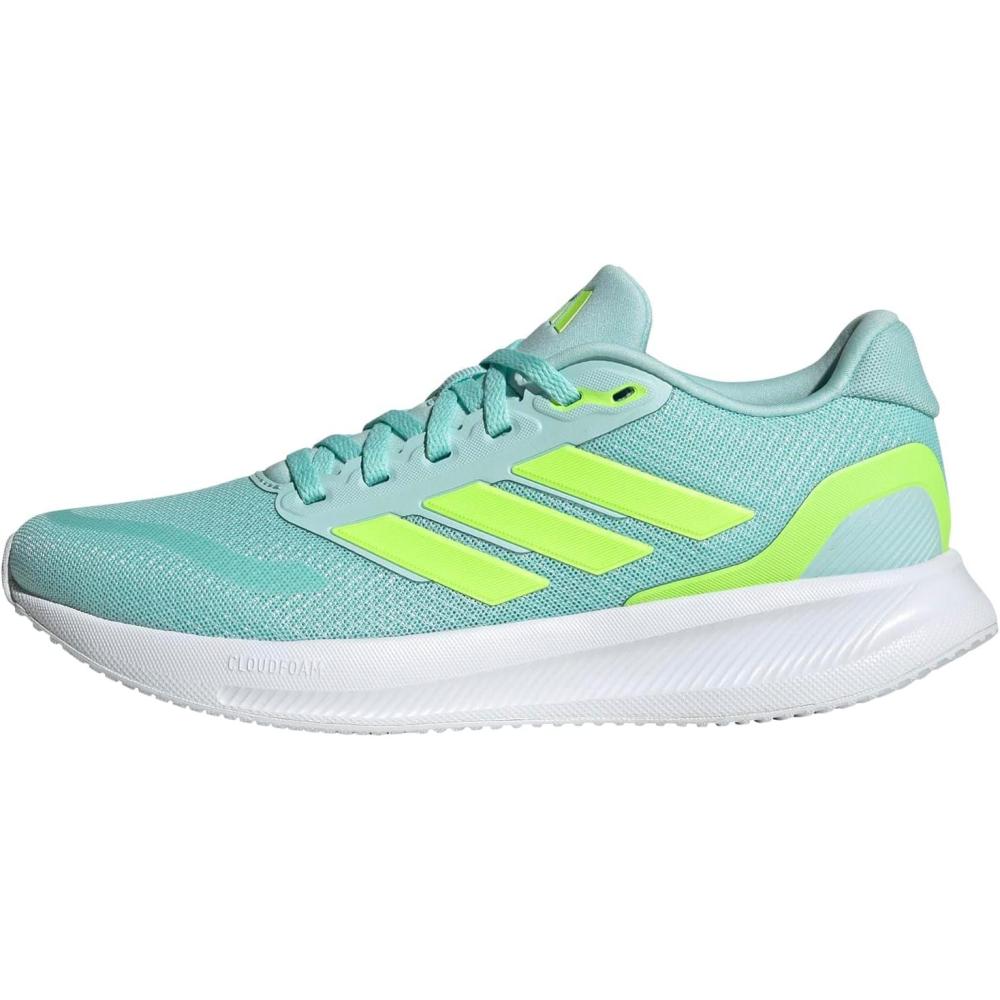 image:imageadidas Womens Run Falcon 5 Running ShoesSemi Flash AquaLucid LemonBlack