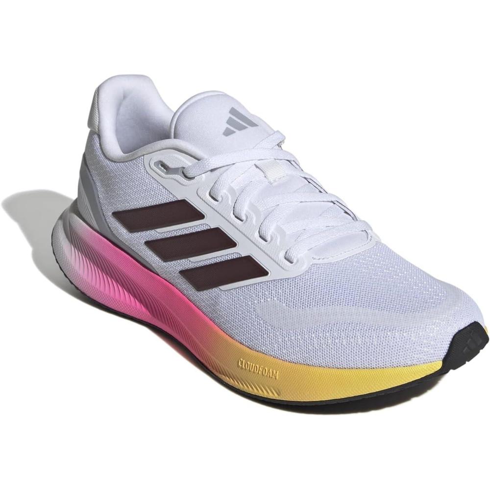image:imageadidas Womens Run Falcon 5 Running ShoesWhiteAurora MetBlack
