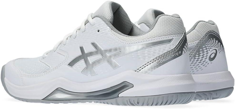 image:imageASICS Womens GelDedicate 8 Tennis Shoes 95 WhitePure Silver