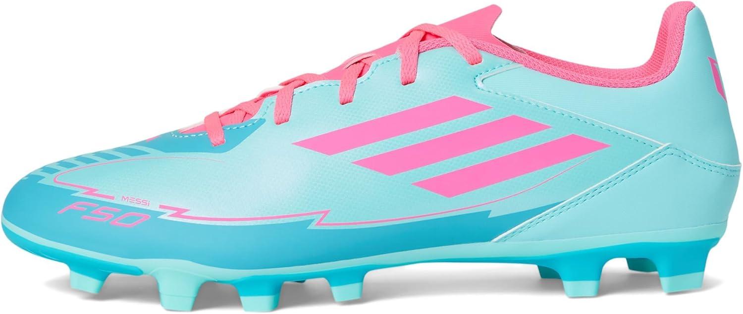 image:imageAdidas UnisexAdult F50 Club Messi Firm GroundMulti GroundFlash AquaLucid PinkLucid Cyan