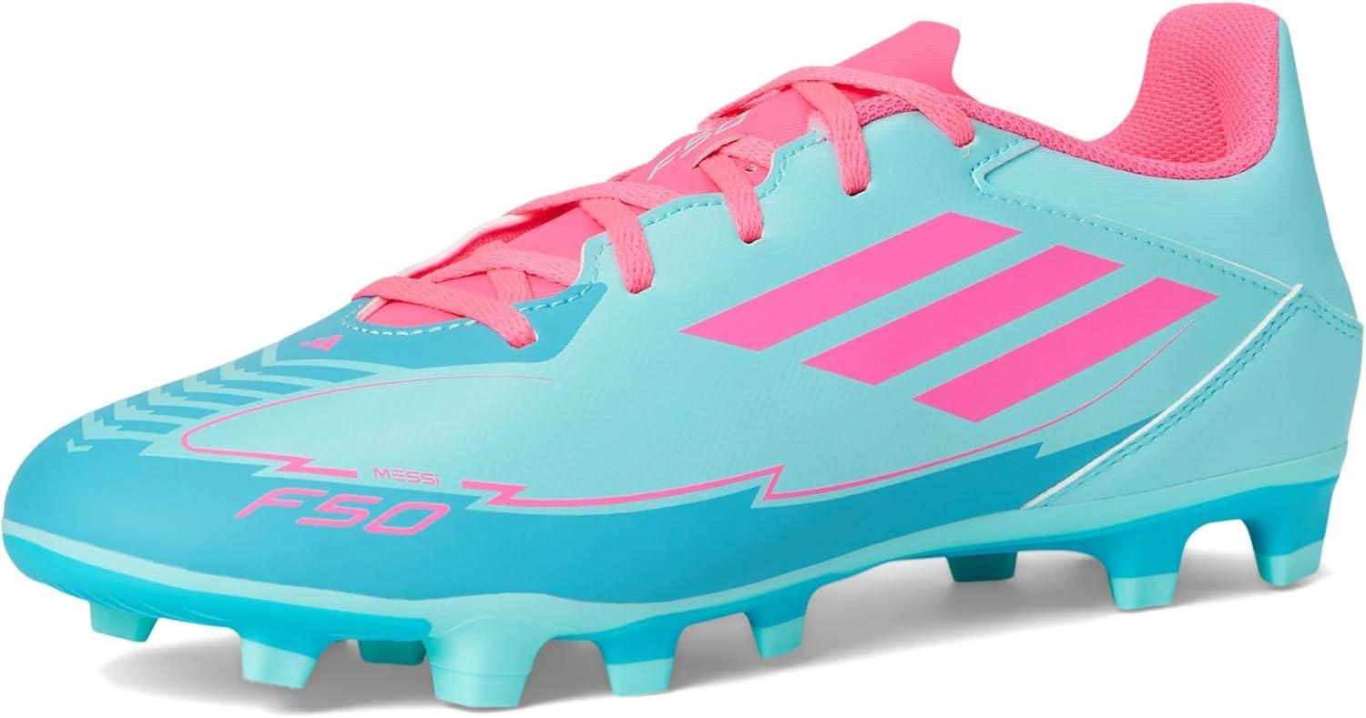 image:imageAdidas UnisexAdult F50 Club Messi Firm GroundMulti GroundFlash AquaLucid PinkLucid Cyan