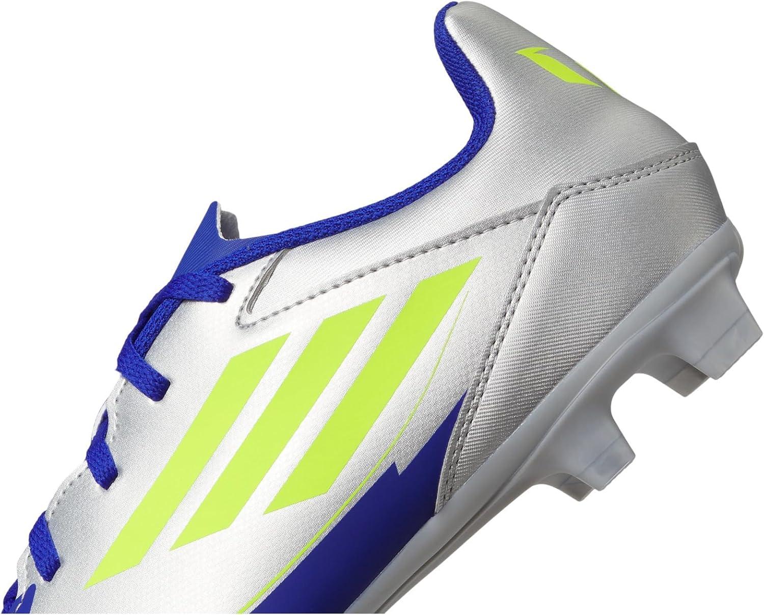 image:imageAdidas UnisexAdult F50 Club Messi Firm GroundMulti GroundSilver MetallicSolar YellowLucid Blue