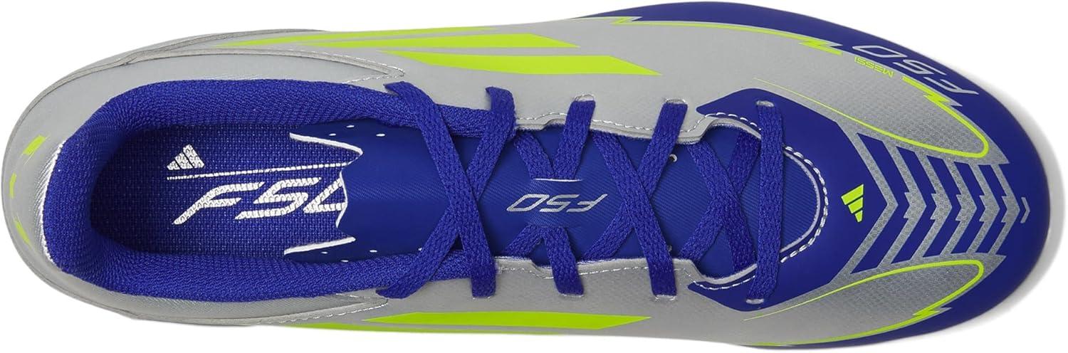 image:imageAdidas UnisexAdult F50 Club Messi Firm GroundMulti GroundSilver MetallicSolar YellowLucid Blue