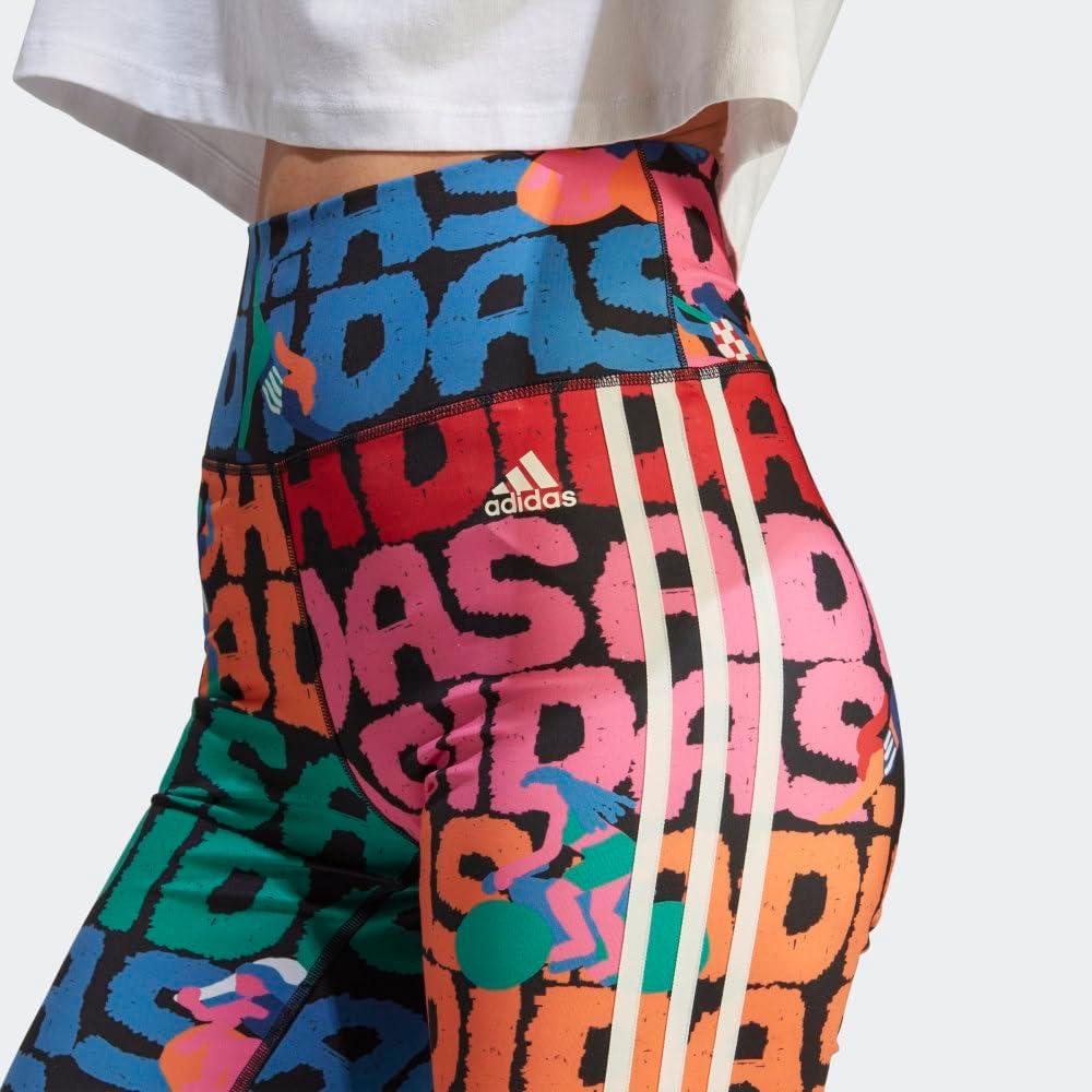 image:imageAdidas Womens Farm Rio Biker ShortsBlackBetter Scarlet Farm