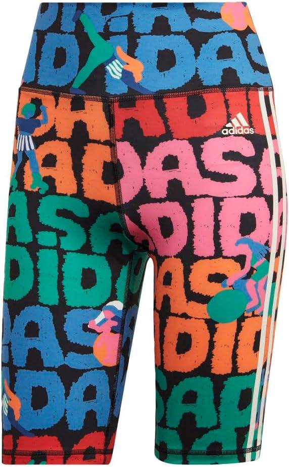 image:imageAdidas Womens Farm Rio Biker ShortsBlackBetter Scarlet Farm