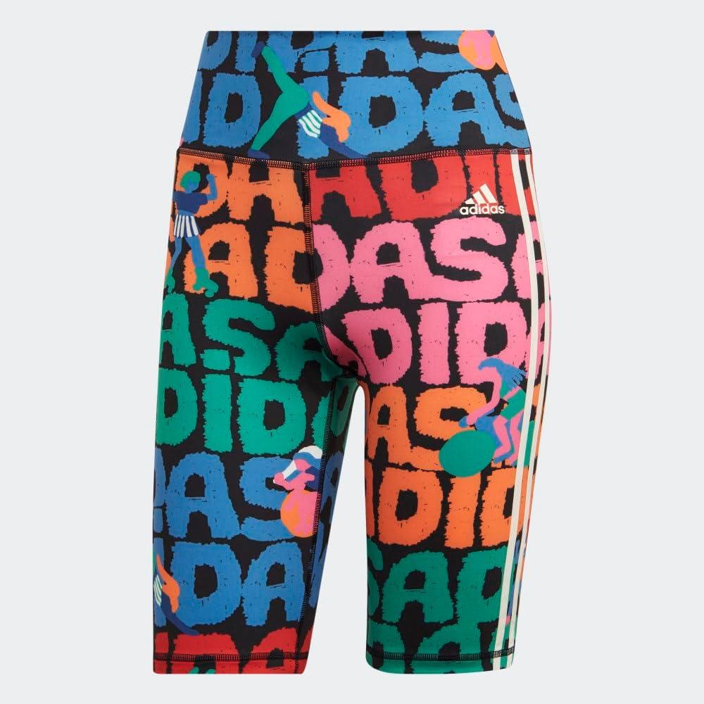 image:imageAdidas Womens Farm Rio Biker ShortsBlackBetter Scarlet Farm