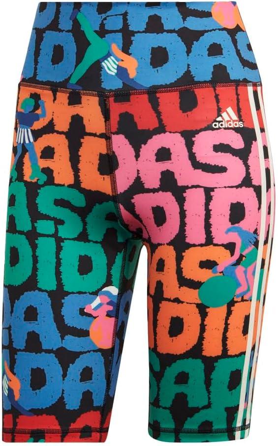 image:imageAdidas Womens Farm Rio Biker ShortsBlackBetter Scarlet Farm