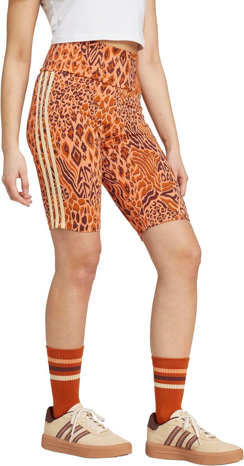 image:imageAdidas Womens Farm Rio Biker ShortsHazy CopperFox RedMystery Brown