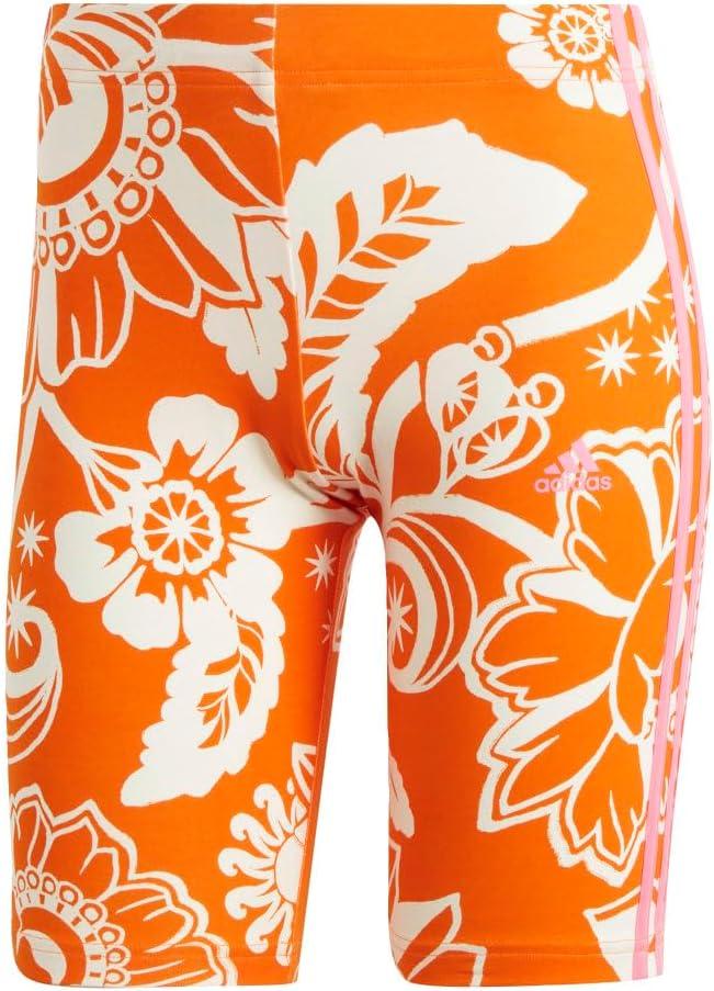 image:imageAdidas Womens Farm Rio Biker ShortsUnity OrangeOff White