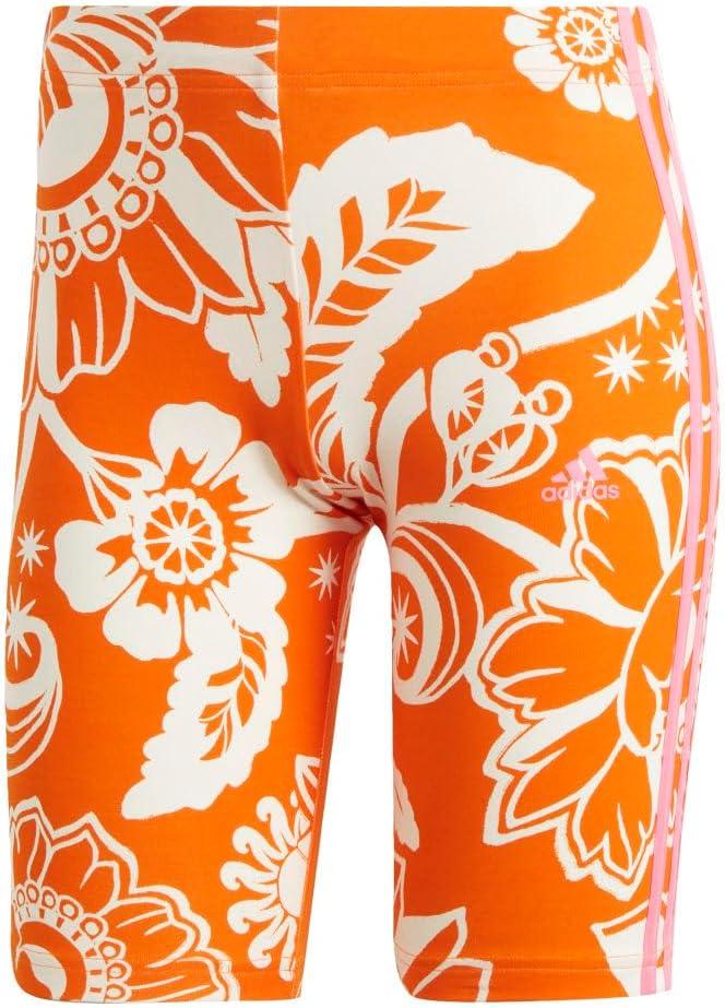 image:imageAdidas Womens Farm Rio Biker ShortsUnity OrangeOff White