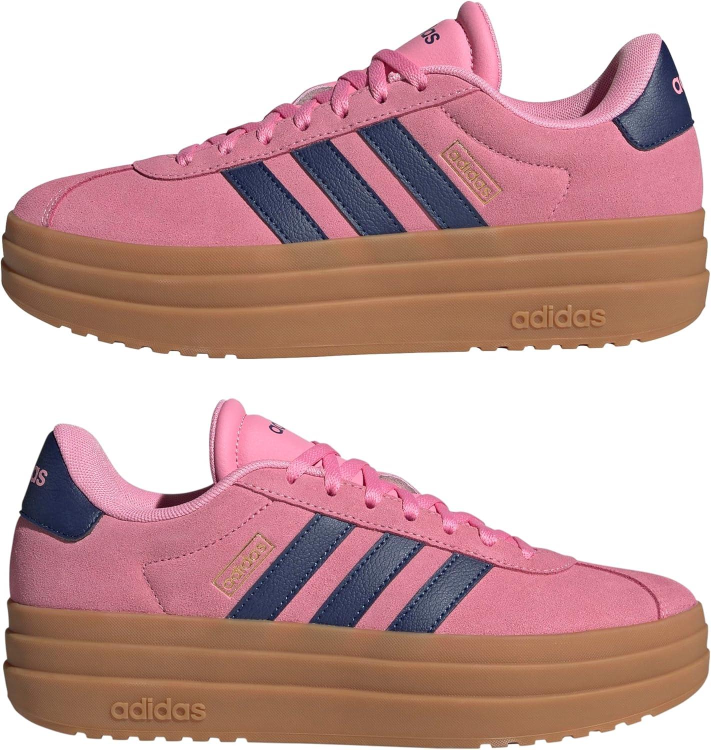 image:imageAdidas Womens Vl Court30Bliss Pink Dark Blue Gold Metallic