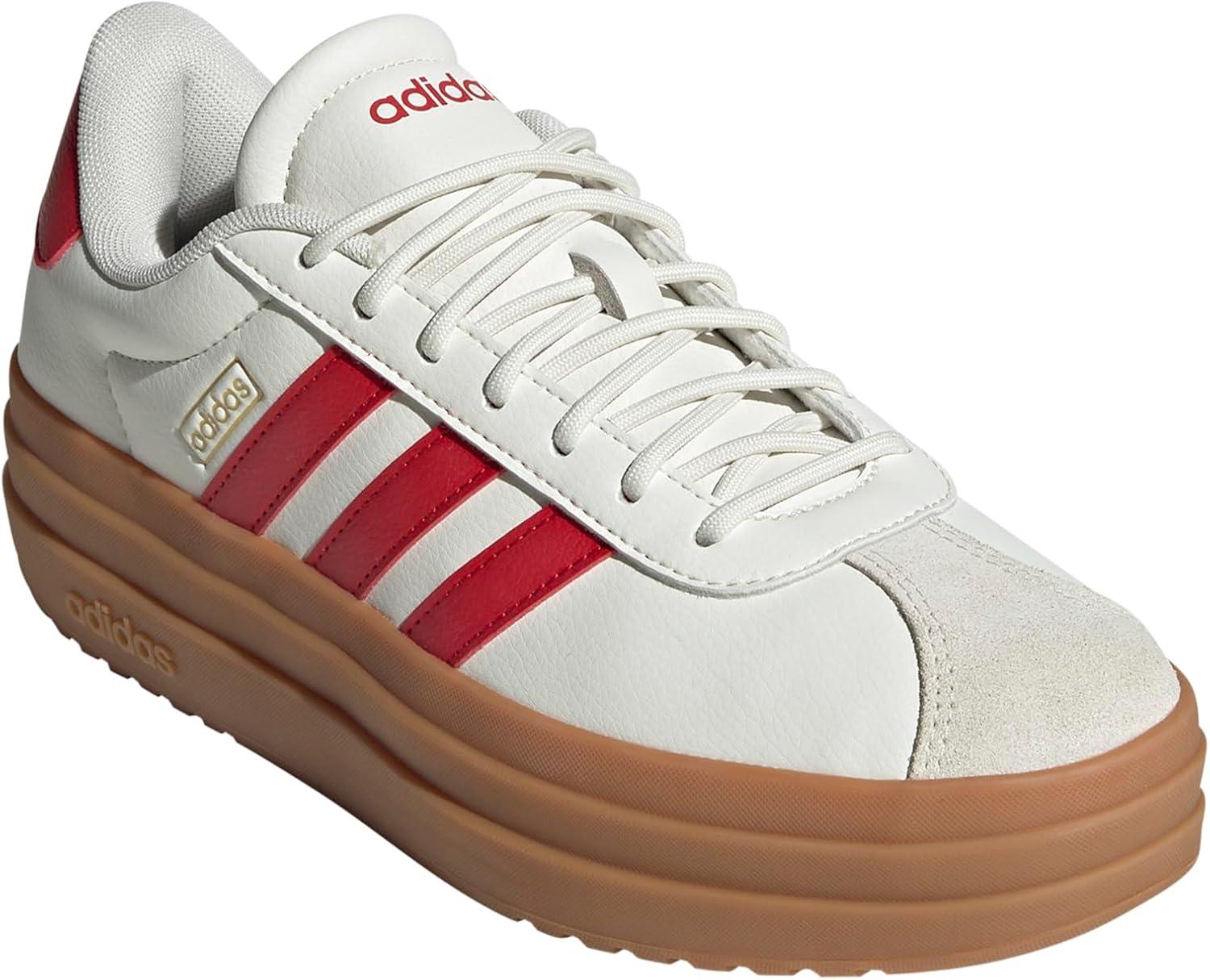 image:imageAdidas Womens Vl Court30WhiteBetter ScarletGold Metallic