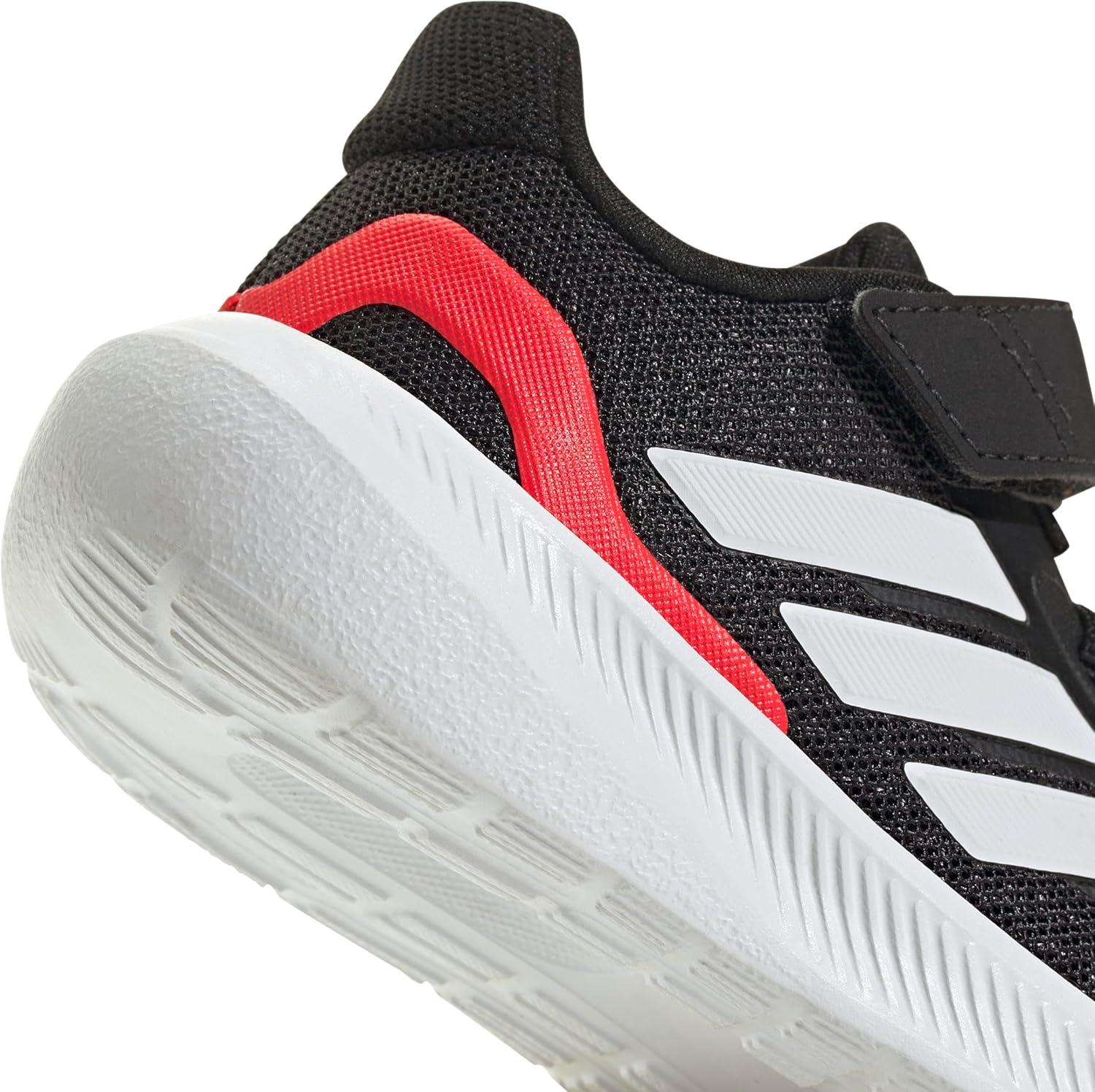 image:imageadidas Baby Run Falcon 5 Elastic Lace ampamp Strap ShoeBlackWhiteLucid Red