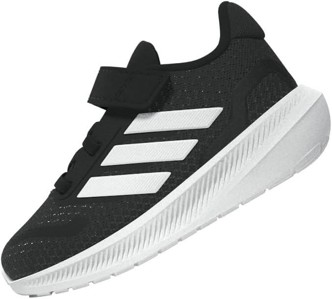 image:imageadidas Baby Run Falcon 5 Elastic Lace ampamp Strap ShoeBlackWhiteWhite