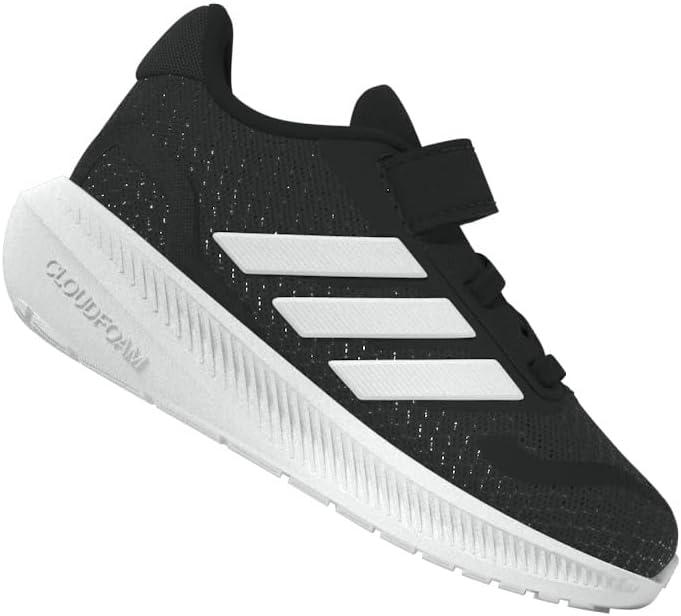 image:imageadidas Baby Run Falcon 5 Elastic Lace ampamp Strap ShoeBlackWhiteWhite