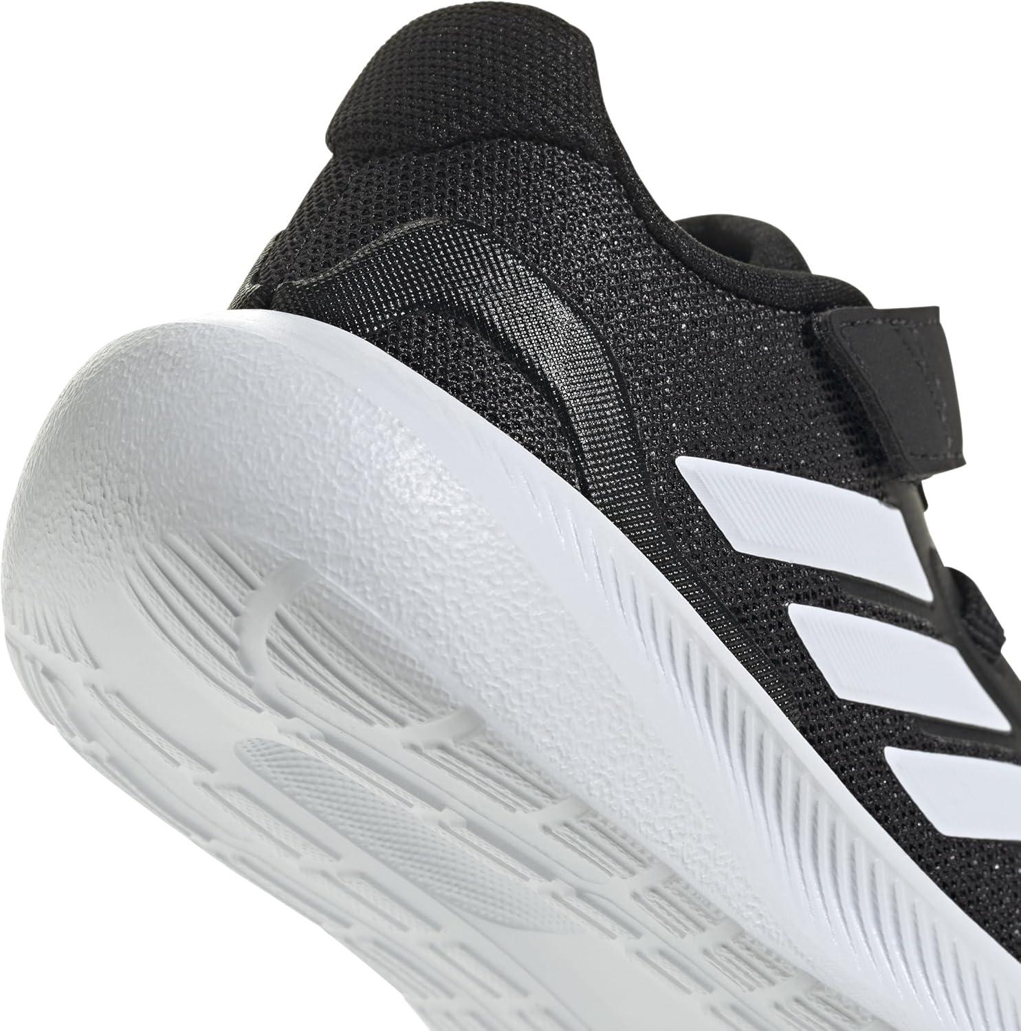image:imageadidas Baby Run Falcon 5 Elastic Lace ampamp Strap ShoeBlackWhiteWhite