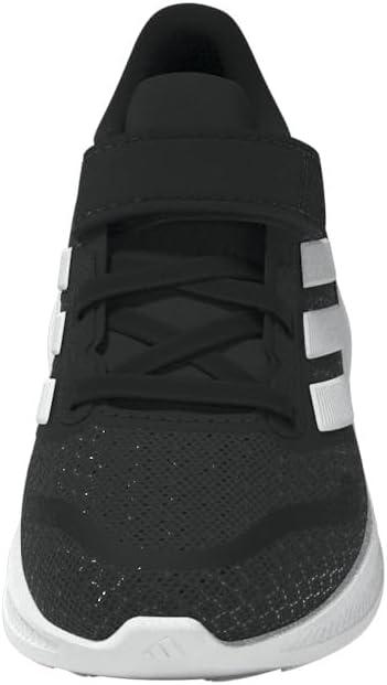 image:imageadidas Baby Run Falcon 5 Elastic Lace ampamp Strap ShoeBlackWhiteWhite