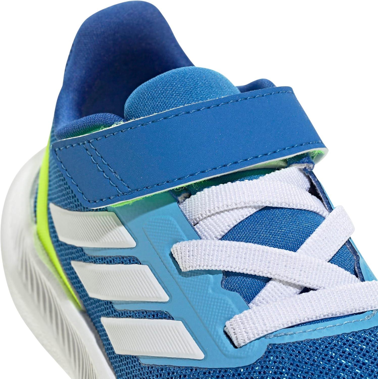 image:imageadidas Baby Run Falcon 5 Elastic Lace ampamp Strap ShoeBright RoyalWhiteLucid Lemon