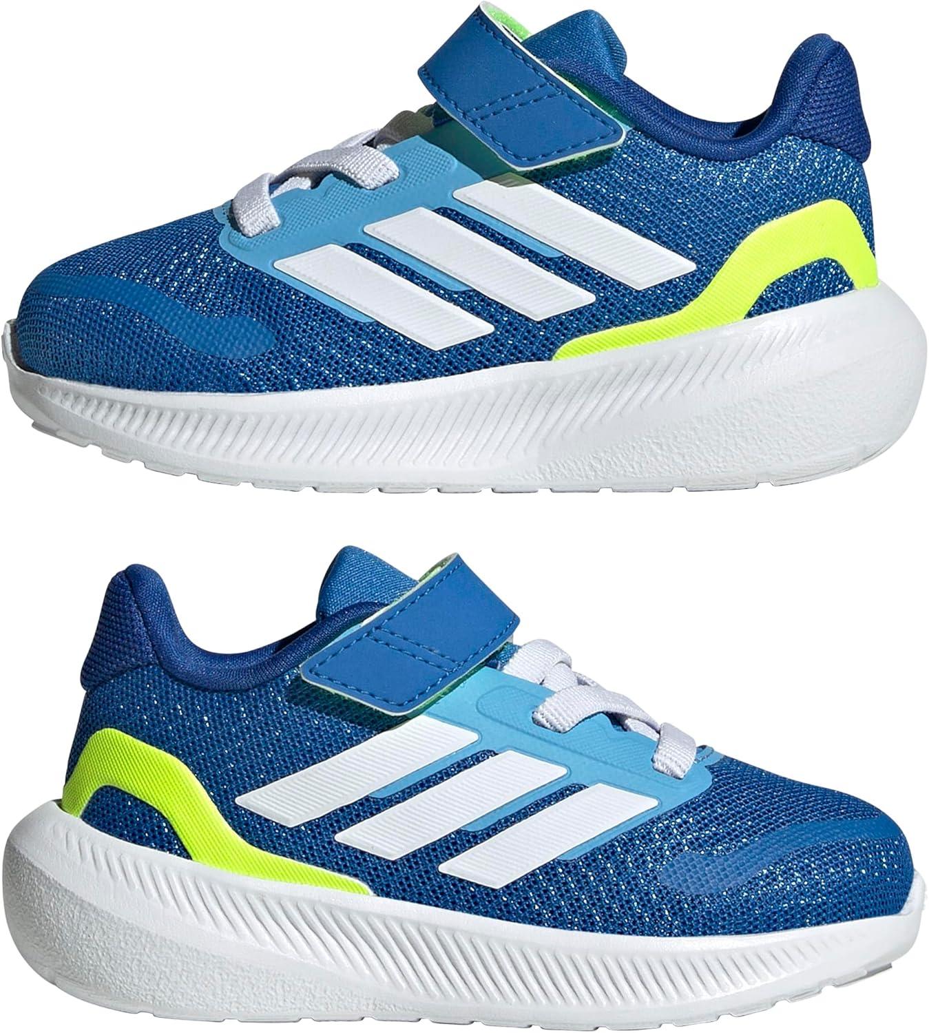 image:imageadidas Baby Run Falcon 5 Elastic Lace ampamp Strap ShoeBright RoyalWhiteLucid Lemon