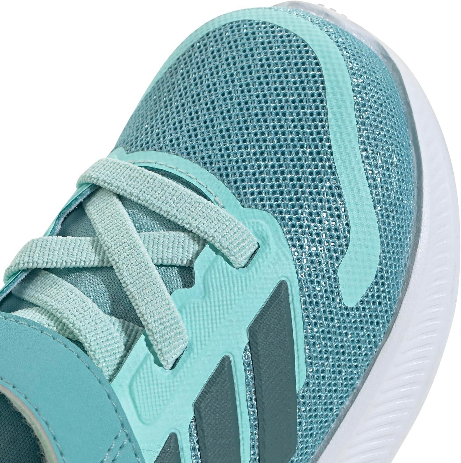image:imageadidas Baby Run Falcon 5 Elastic Lace ampamp Strap ShoeMint TonPreloved TealSemi Green Spark