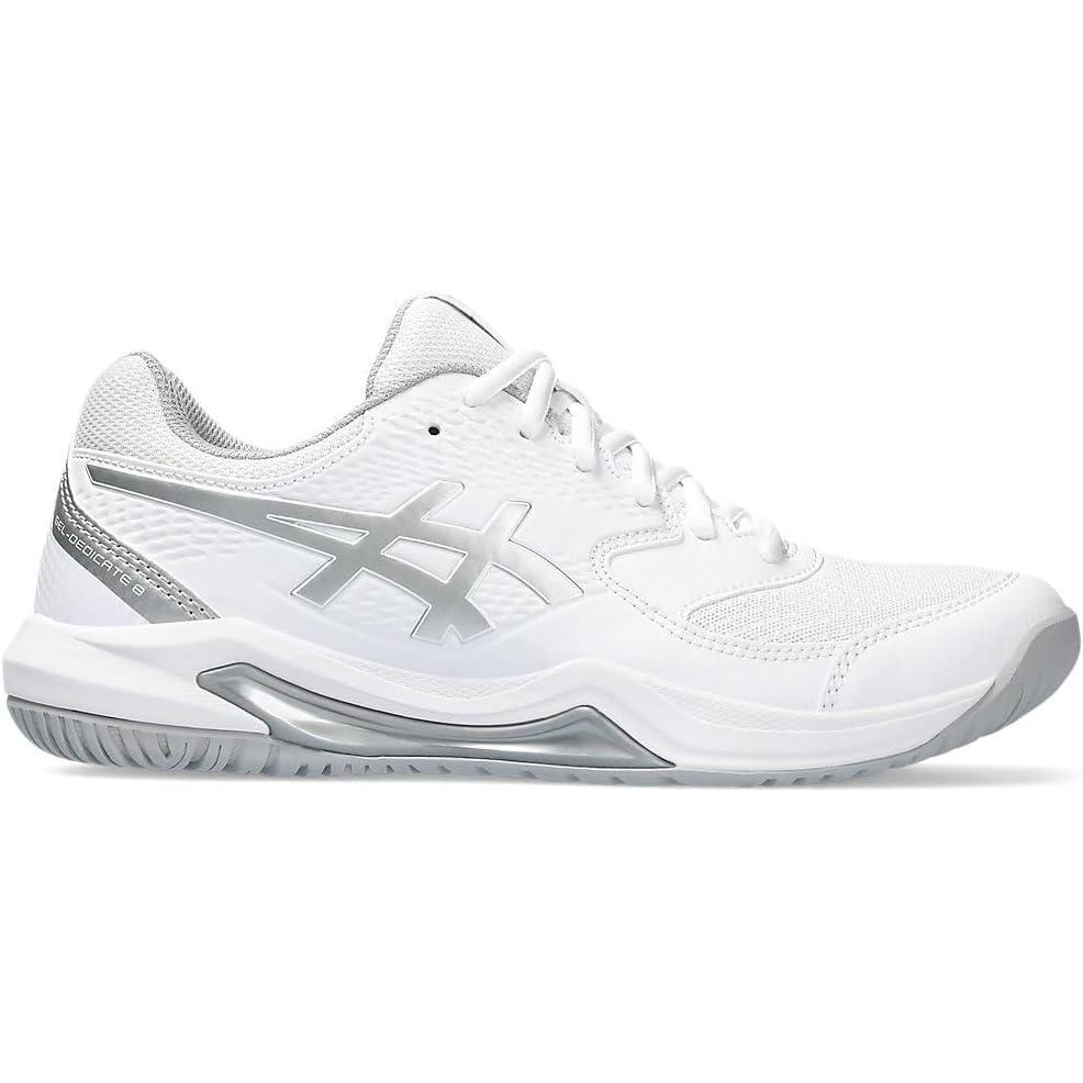 image:imageASICS Womens GelDedicate 8 Tennis Shoes 95 WhitePure Silver