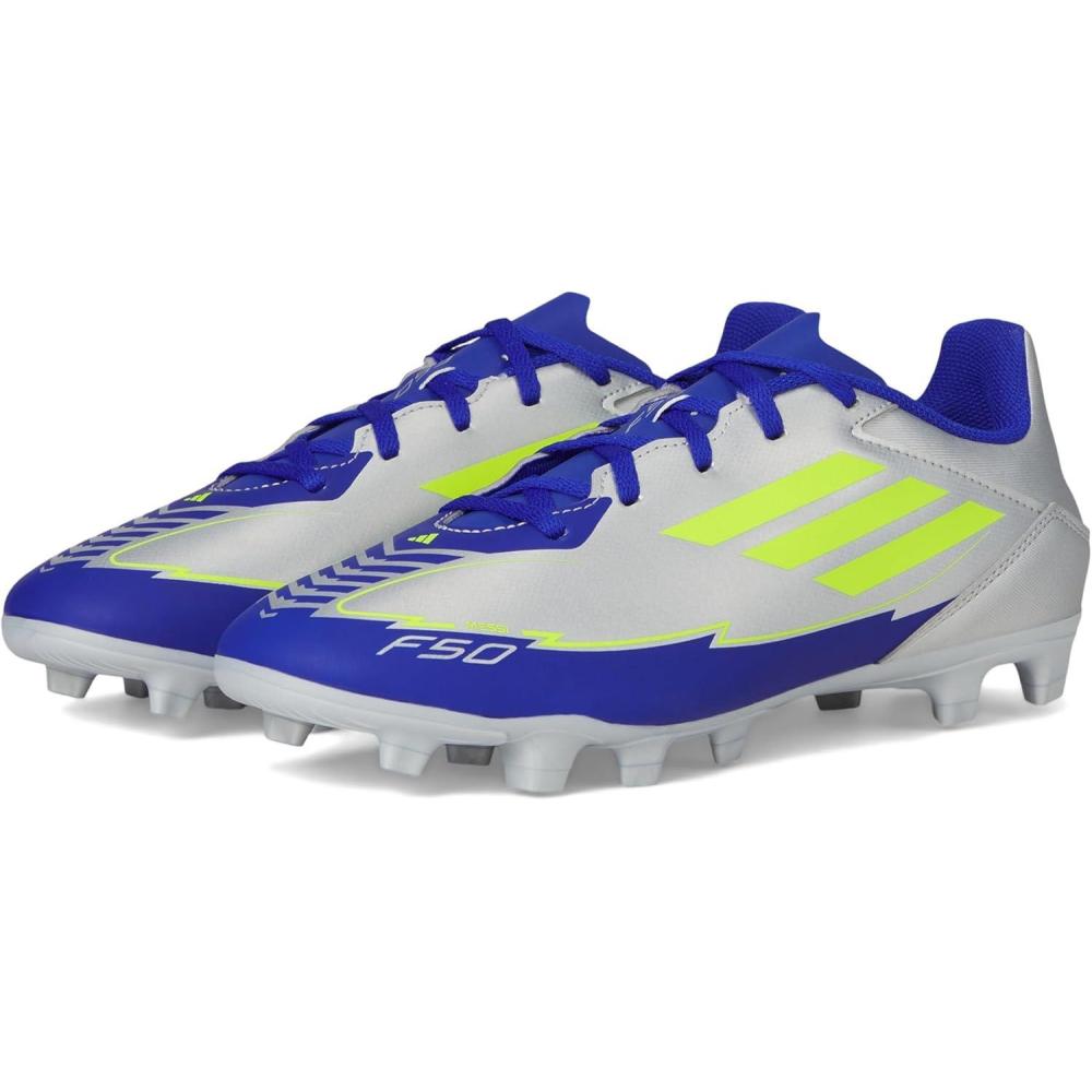 image:imageAdidas UnisexAdult F50 Club Messi Firm GroundMulti GroundSilver MetallicSolar YellowLucid Blue