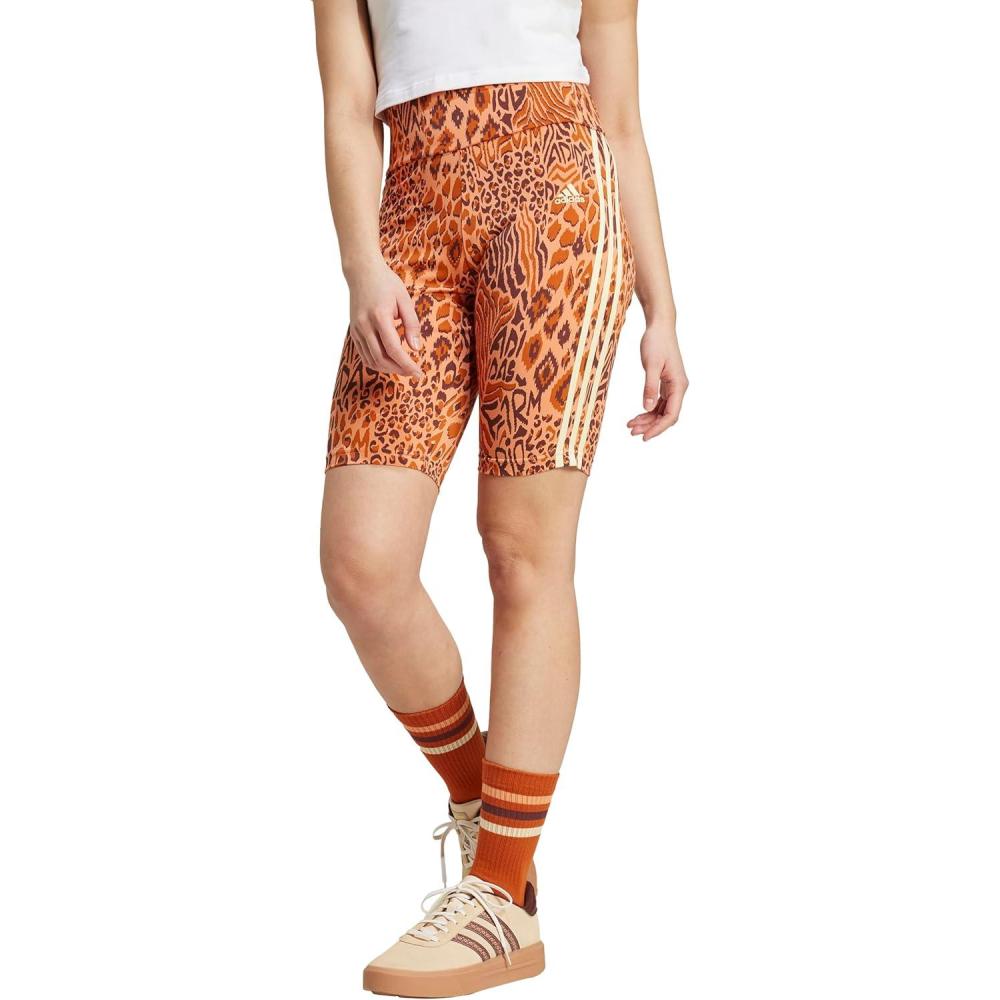 image:imageAdidas Womens Farm Rio Biker ShortsHazy CopperFox RedMystery Brown