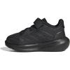 adidas Baby Run Falcon 5 Elastic Lace & Strap Shoe(Black/Black/Black)
