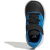 adidas Baby Run Falcon 5 Elastic Lace & Strap Shoe(Black/Lucid Aquamarine/Lucid Ray Blue)