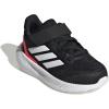 adidas Baby Run Falcon 5 Elastic Lace & Strap Shoe(Black/White/Lucid Red)