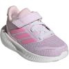 adidas Baby Run Falcon 5 Elastic Lace & Strap Shoe(Ice Lavender/White/Clear Pink)