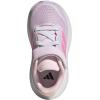 adidas Baby Run Falcon 5 Elastic Lace & Strap Shoe(Ice Lavender/White/Clear Pink)