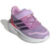 adidas Baby Run Falcon 5 Elastic Lace & Strap Shoe(Powder Plum/Aurora Plum/Lucid Red)
